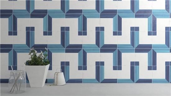 WOW BLANC ET BLUE SQUARE DECOR 