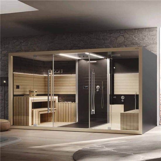 JACUZZI SASHA SAUNA SHOWER HAMMAM BLACK