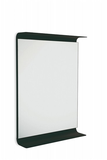 LINEABETA Mirror with LED lighting and shelf Painted Aluminium Black 5689.18.WL 